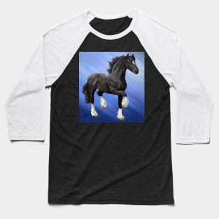 Friesian Cross with White Socks Baseball T-Shirt